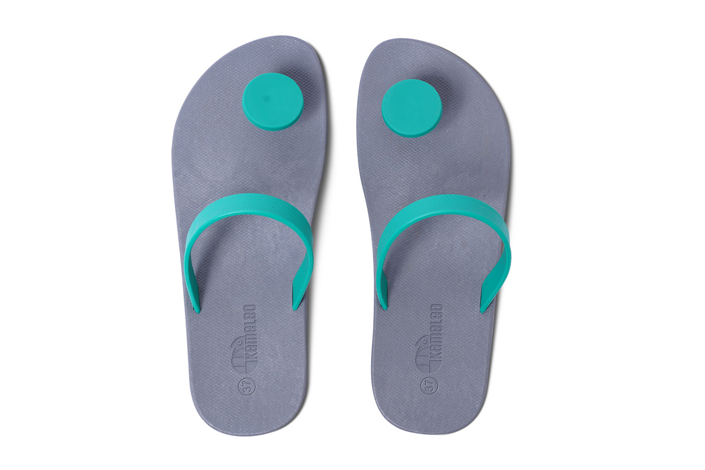 Poppi Dot Grey Sole Green Strap