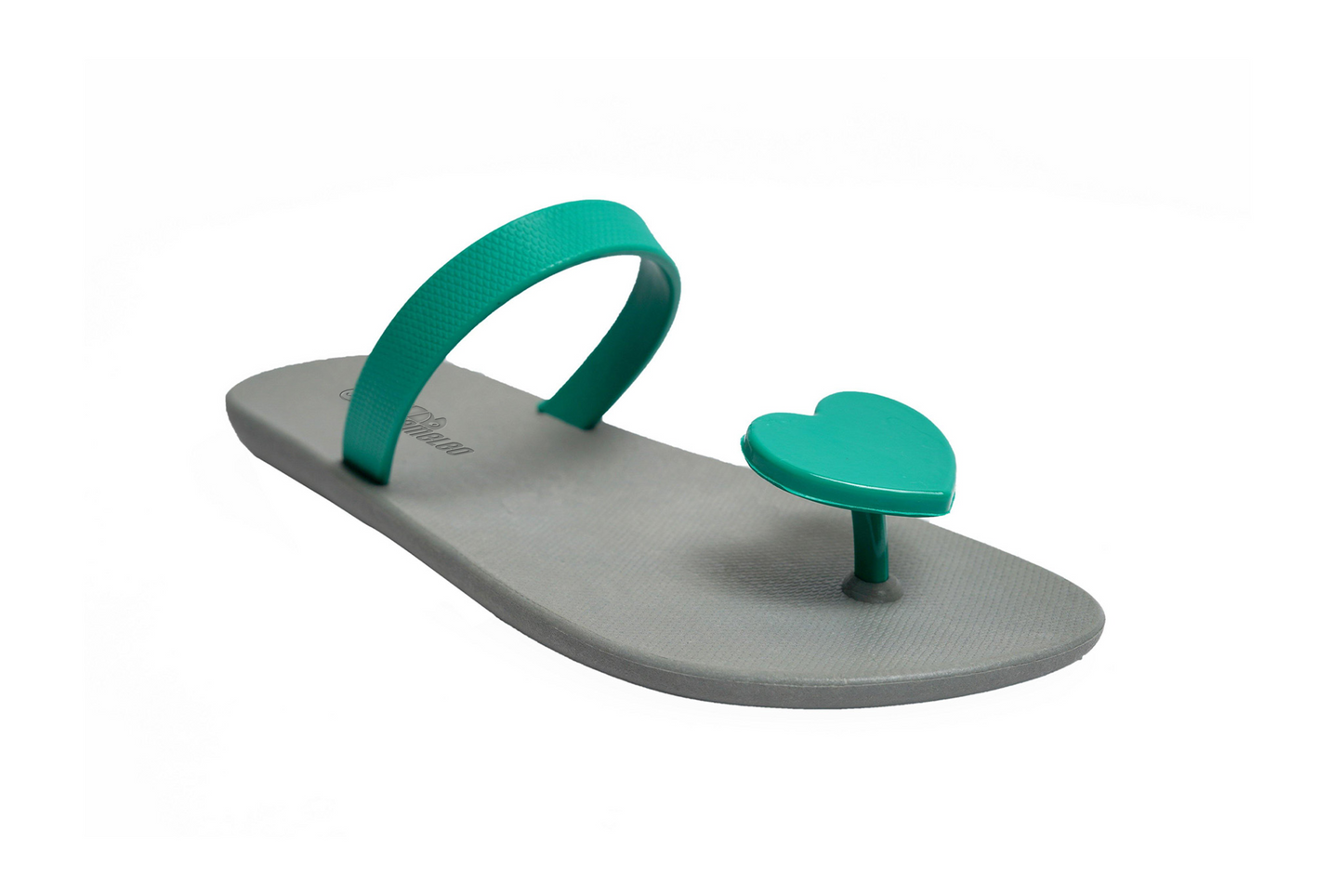Poppi Heart Grey Sole Green Strap
