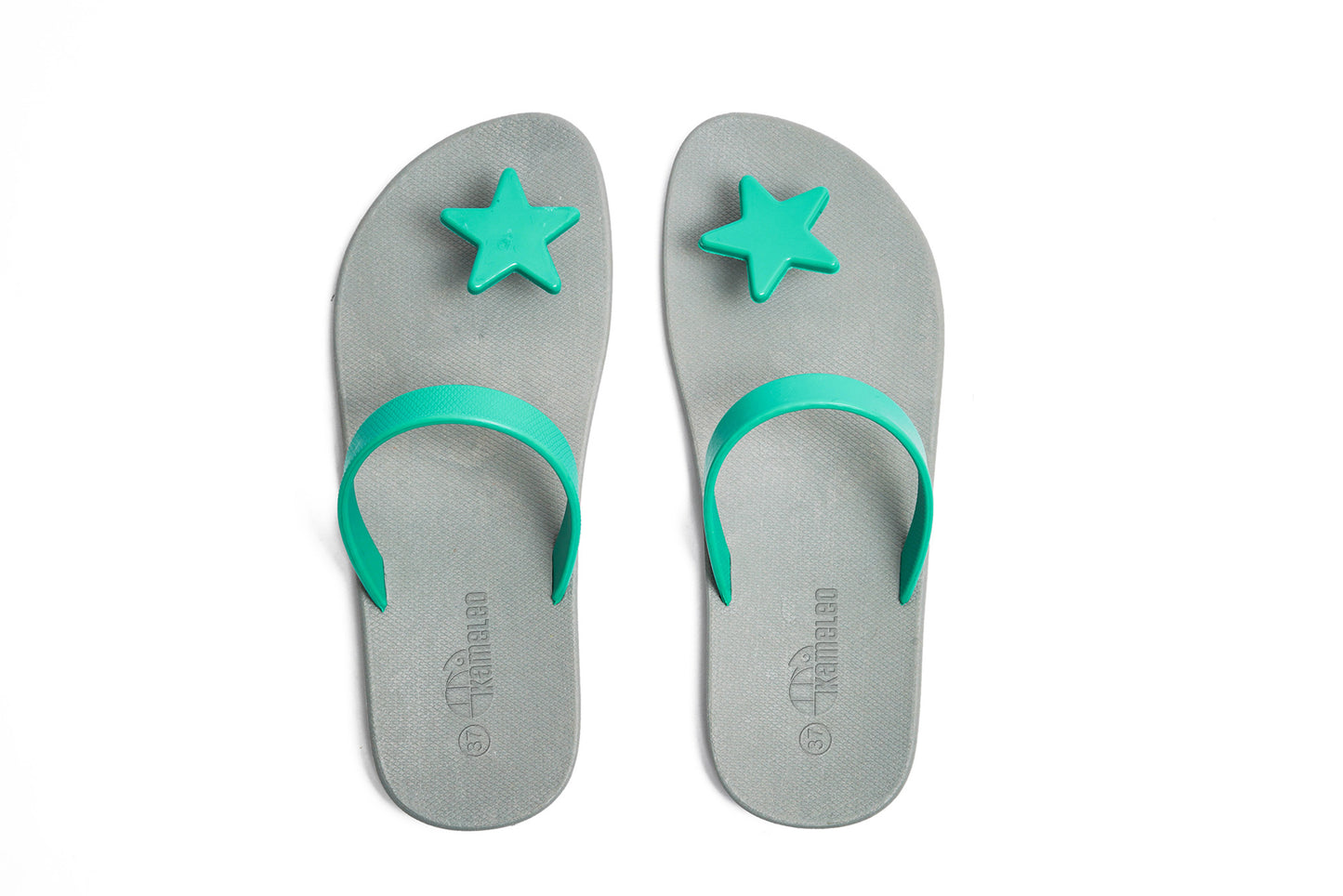 Poppi Star Grey Sole Green Strap
