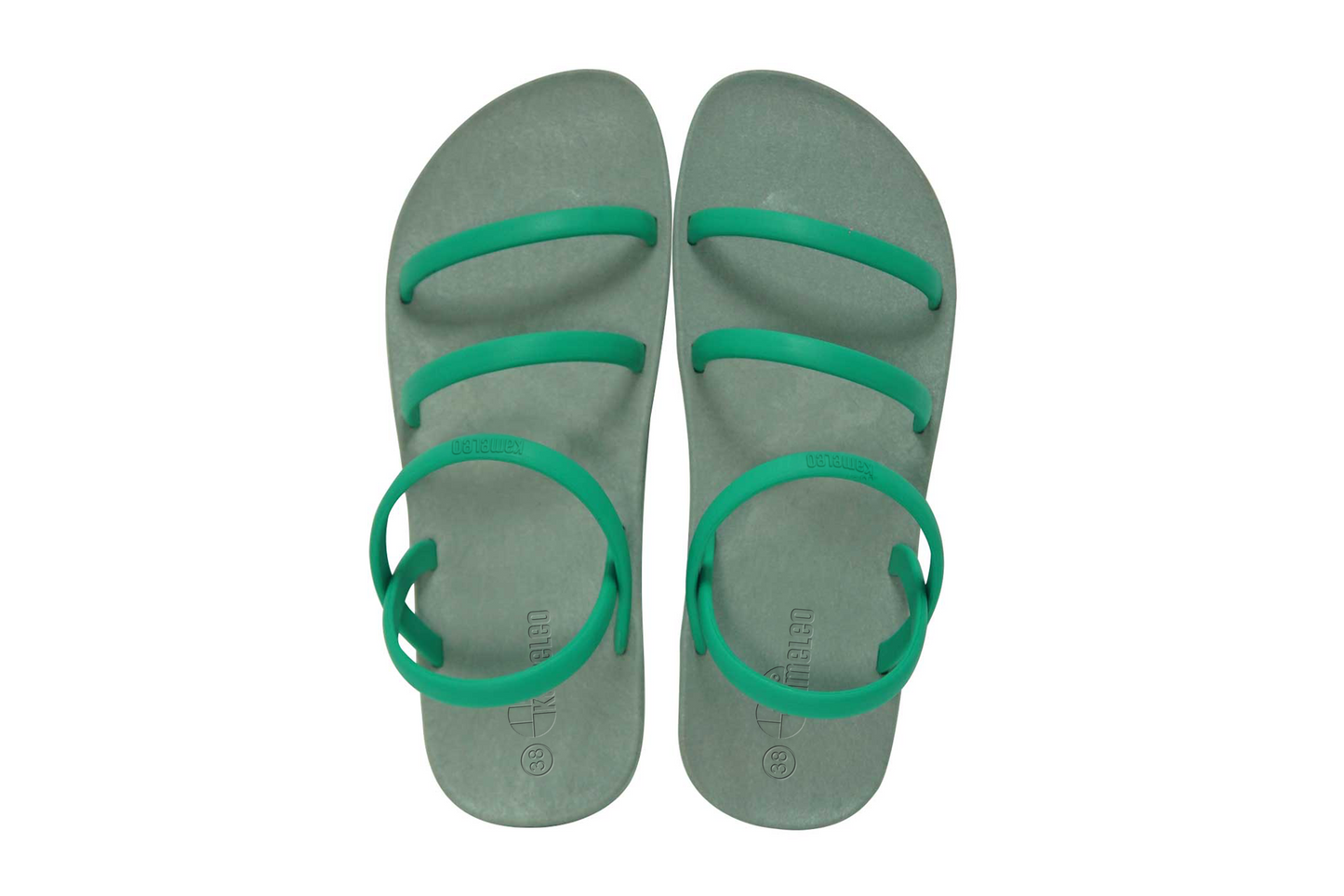 Twin Slim Grey Sole Green Strap