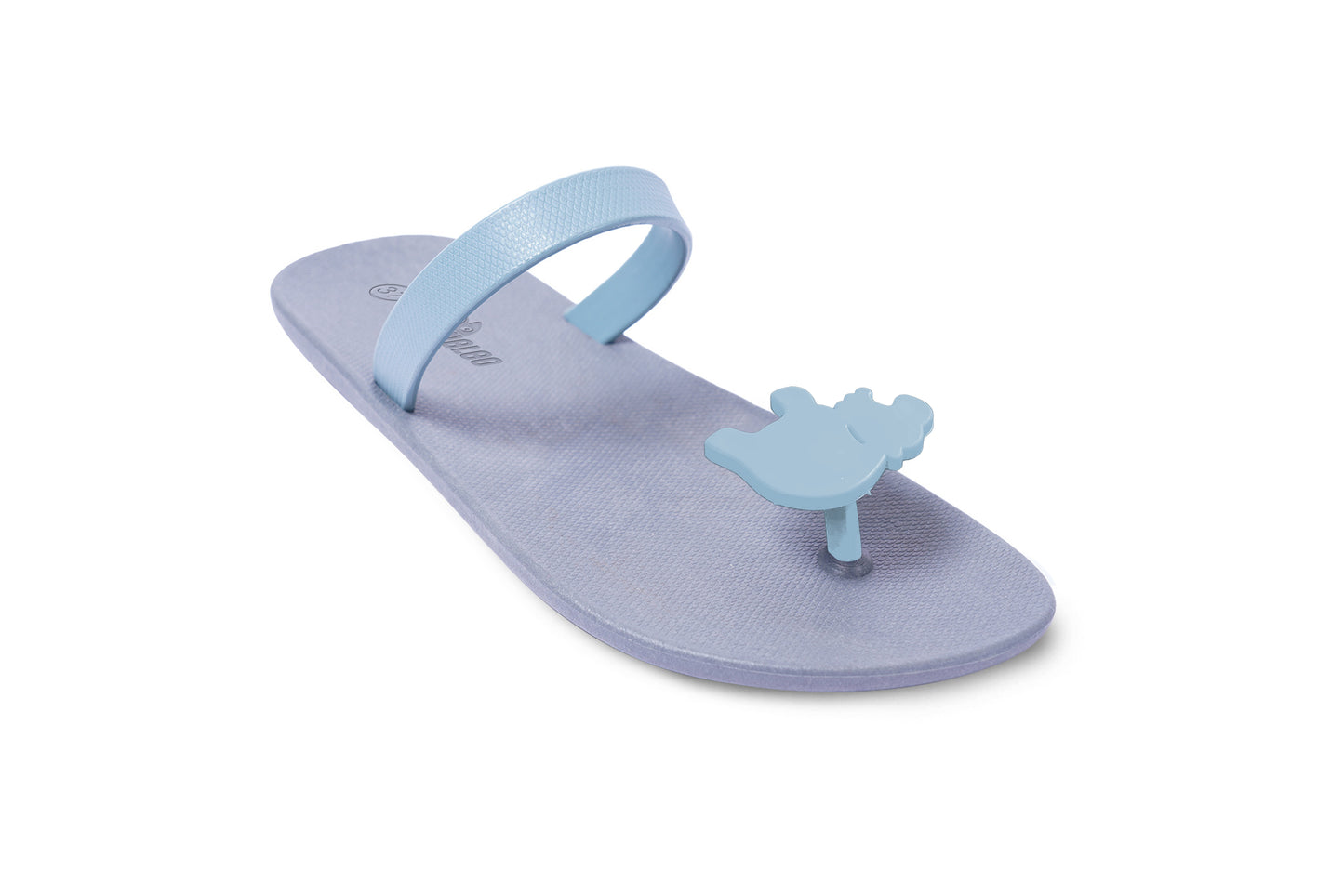 Poppi Hippo Grey Sole Grey Strap