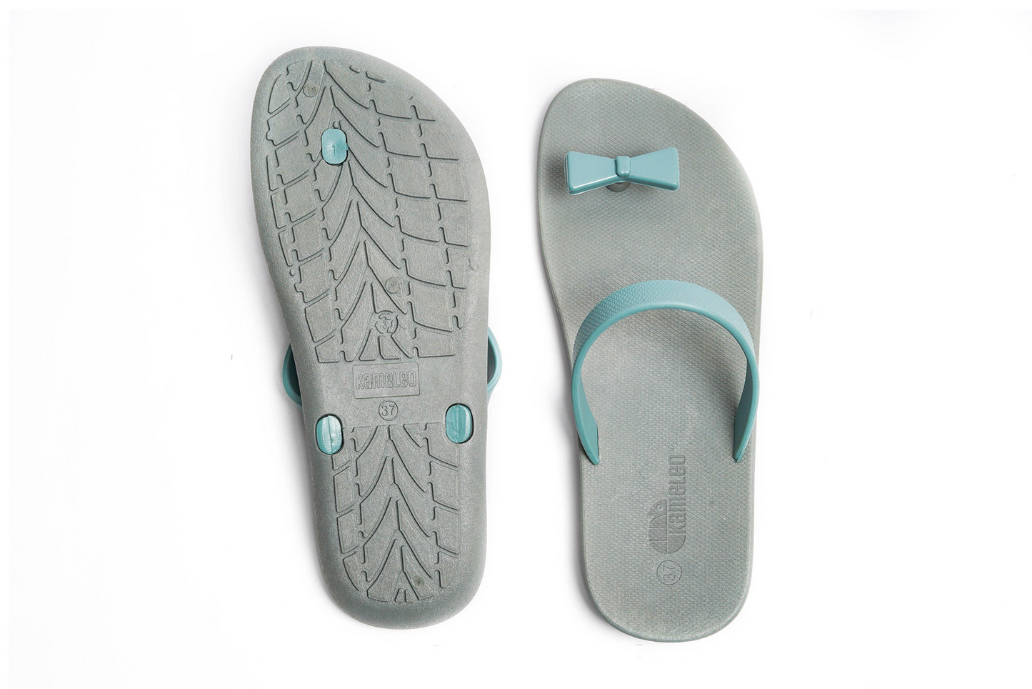 Poppi Bow Grey Sole Grey Strap