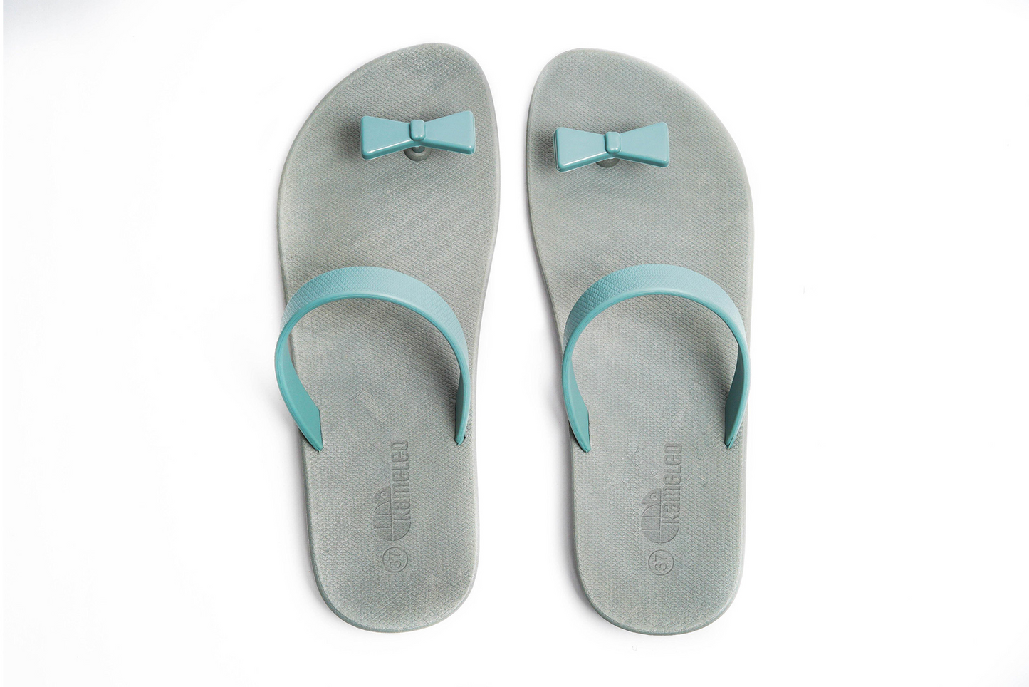 Poppi Bow Grey Sole Grey Strap