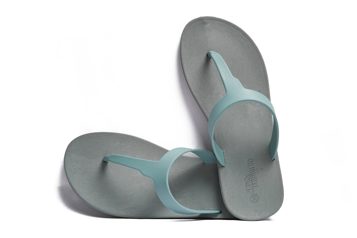 Thongs Grey Sole Grey Strap