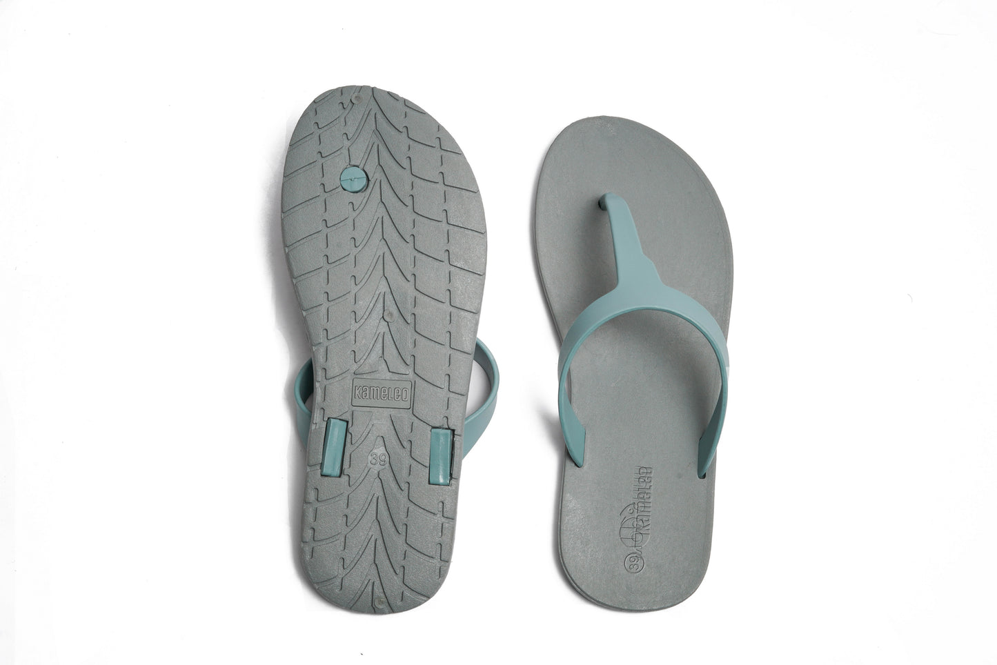 Thongs Grey Sole Grey Strap
