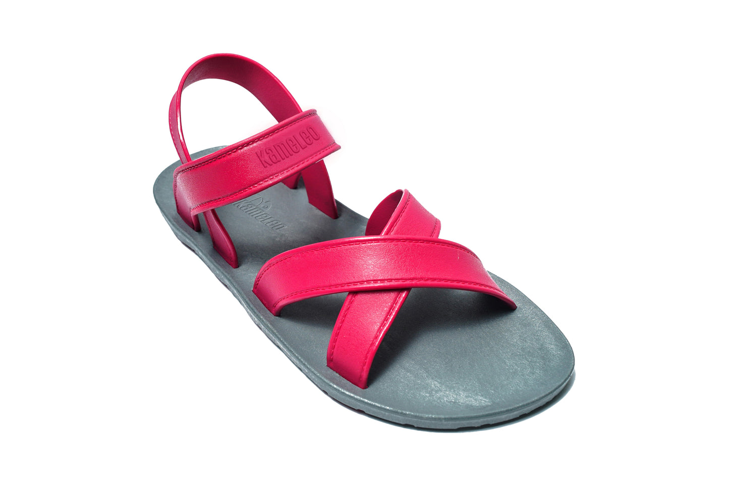 Cross Plus Kids Grey Sole Pink Strap
