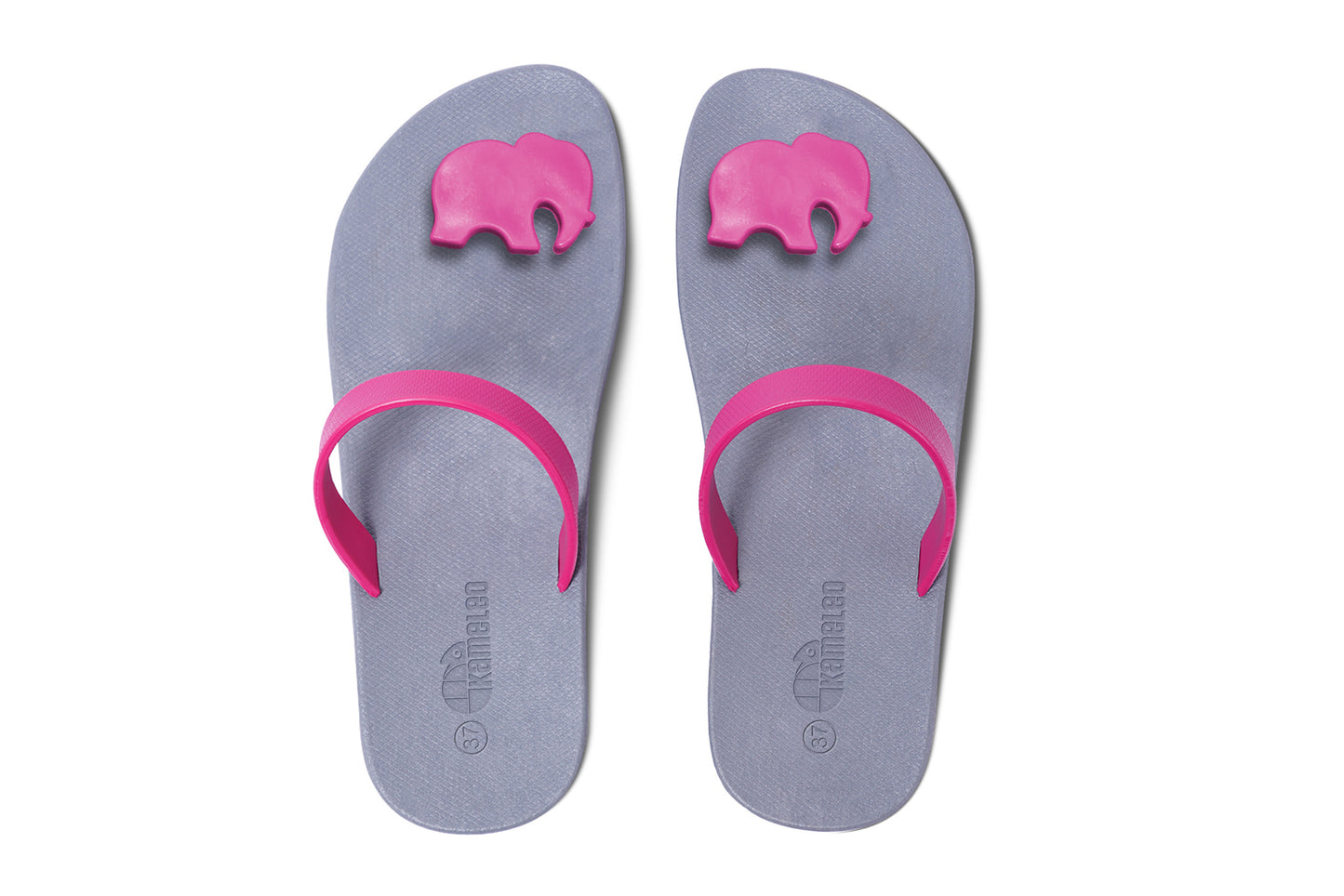 Poppi Ellie Grey Sole Pink Strap