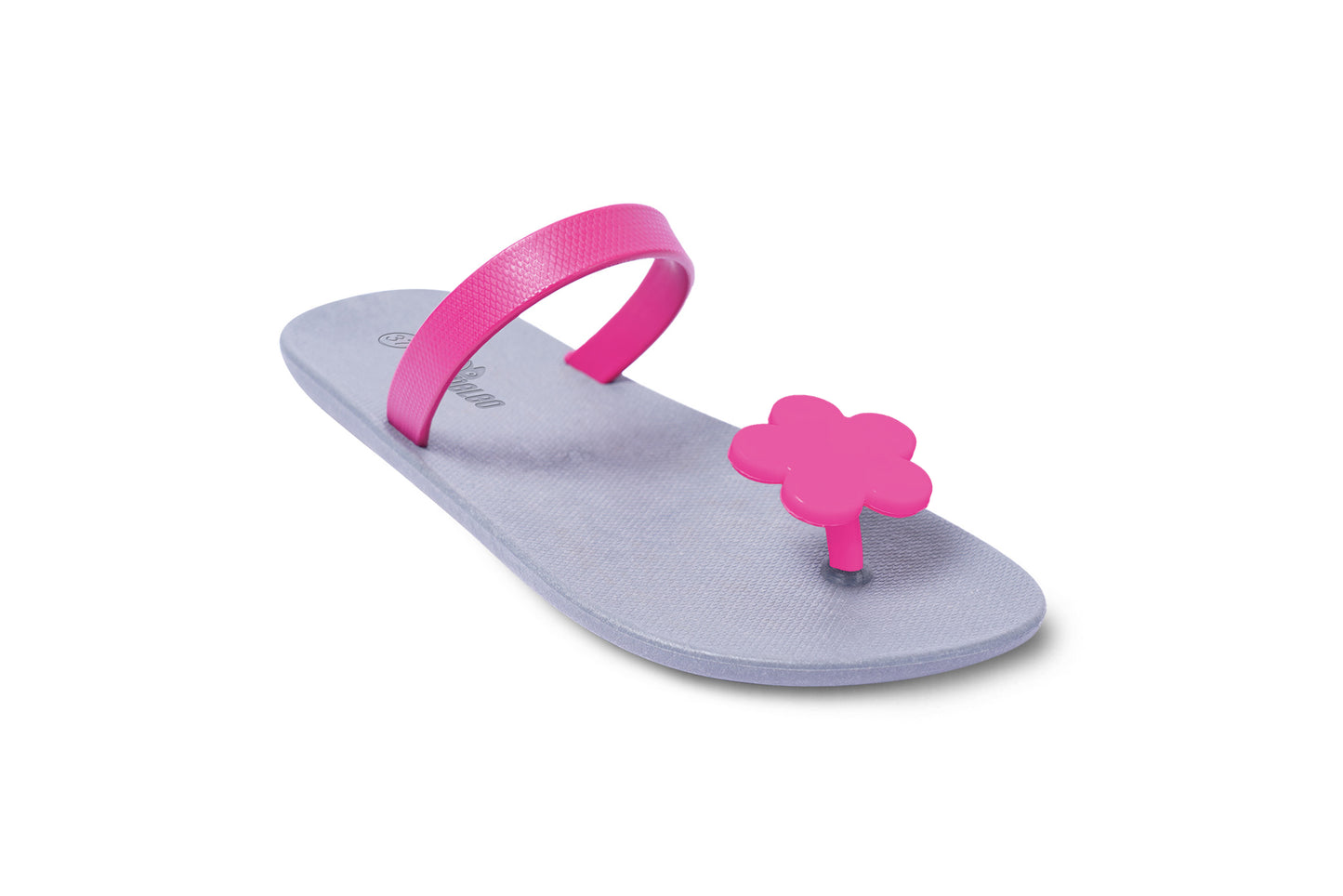 Poppi Flora Grey Sole Pink Strap