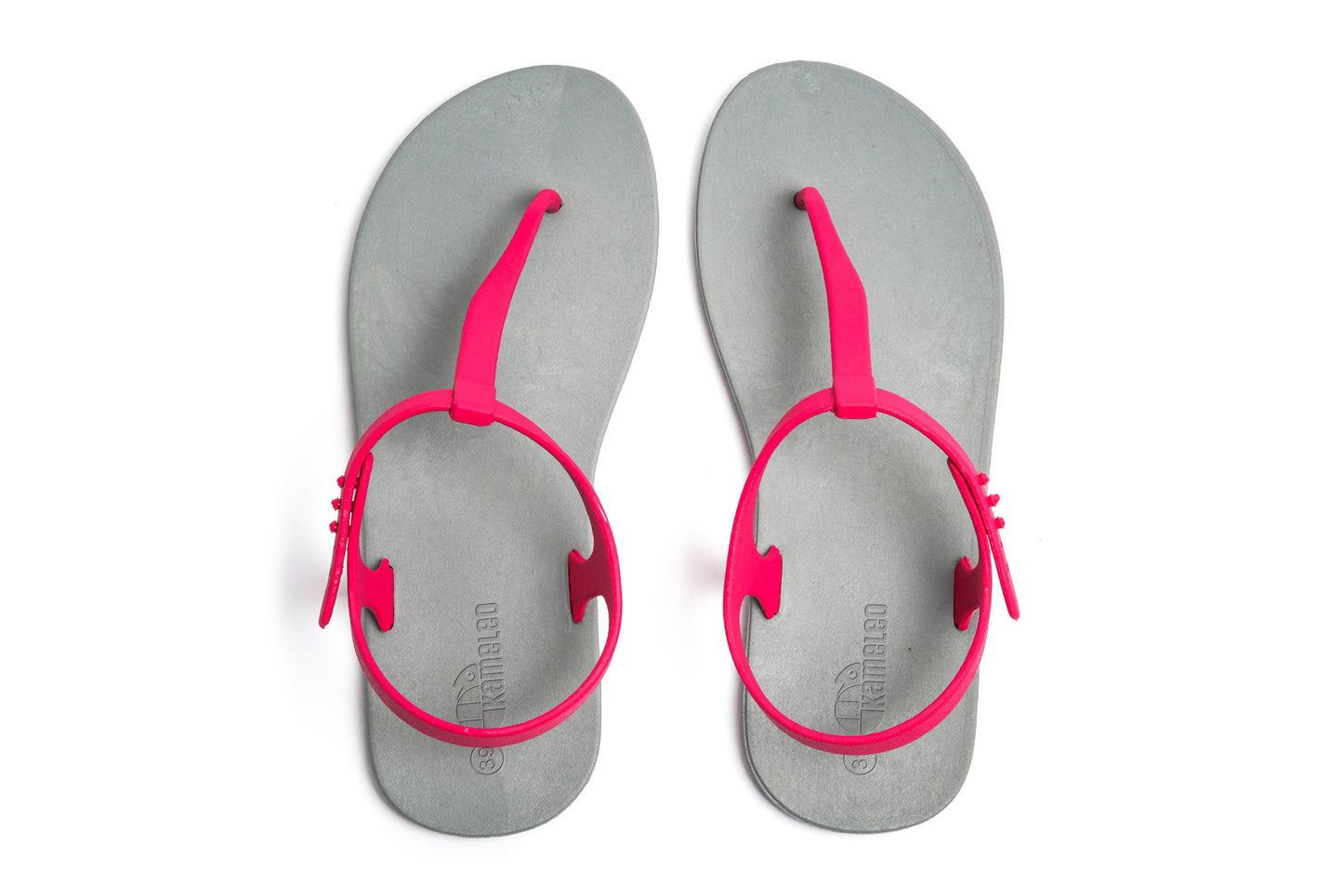 Saily Grey Sole Pink Strap
