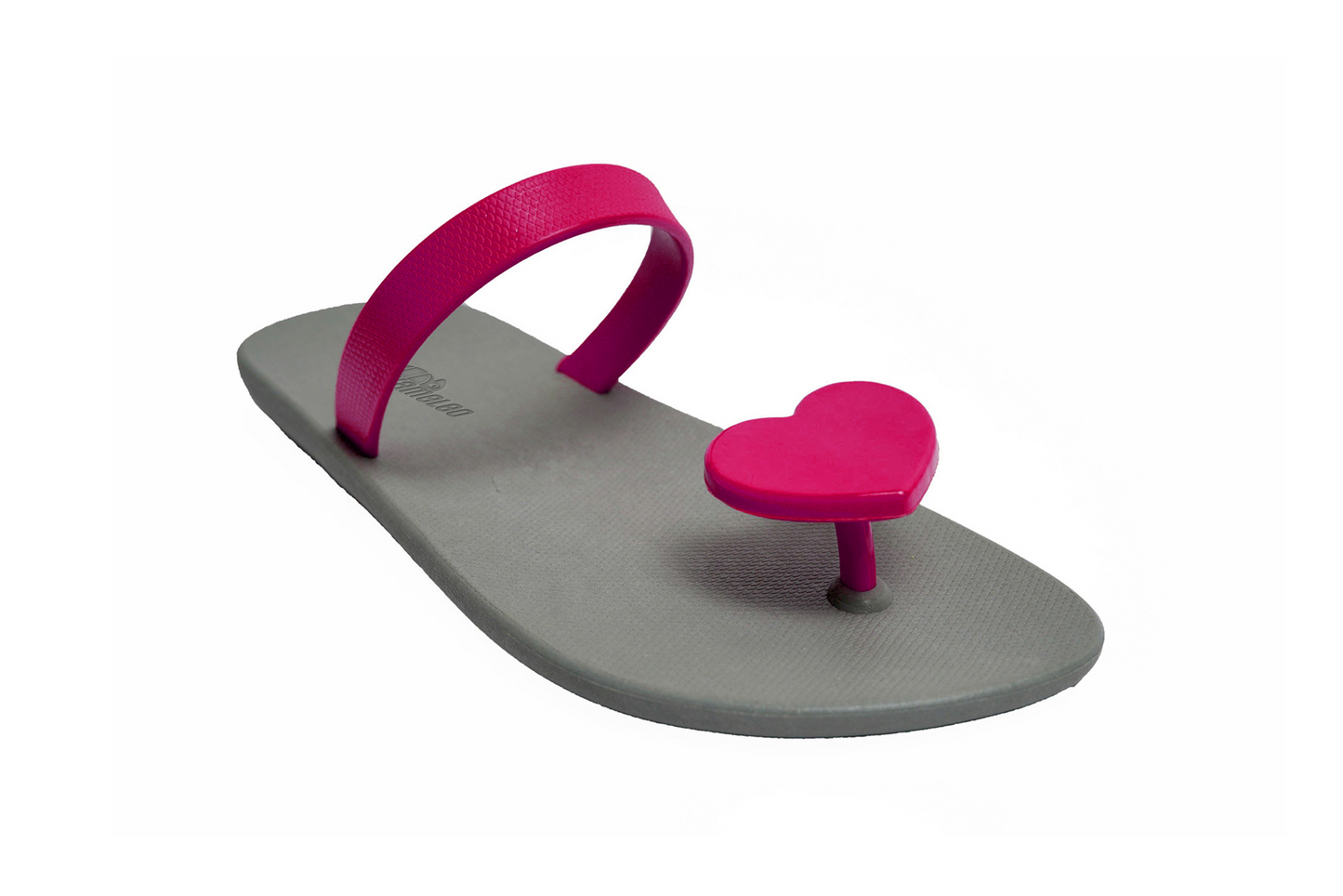 Poppi Heart Grey Sole Pink Strap
