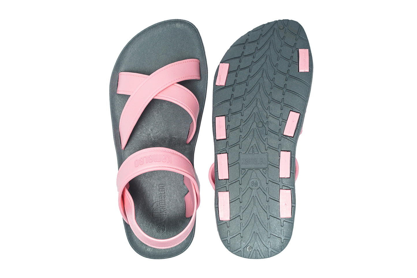 Cross Plus Grey Sole LightPink Strap