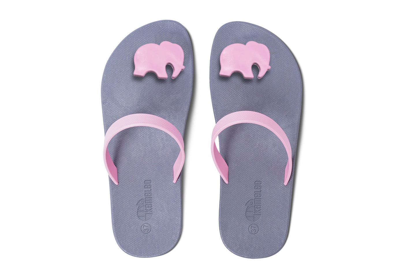 Poppi Ellie Grey Sole LightPink Strap