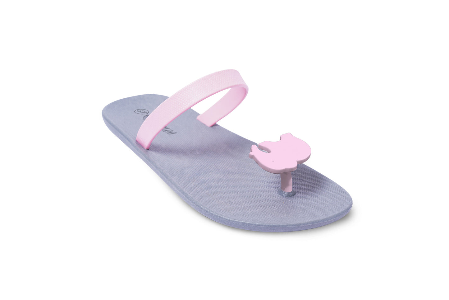 Poppi Ellie Grey Sole LightPink Strap