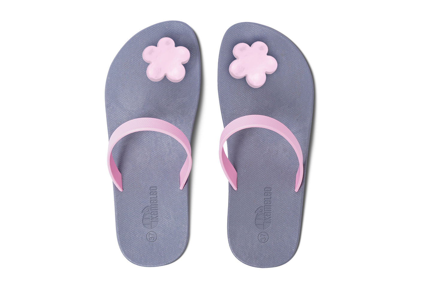 Poppi Flora Grey Sole LightPink Strap