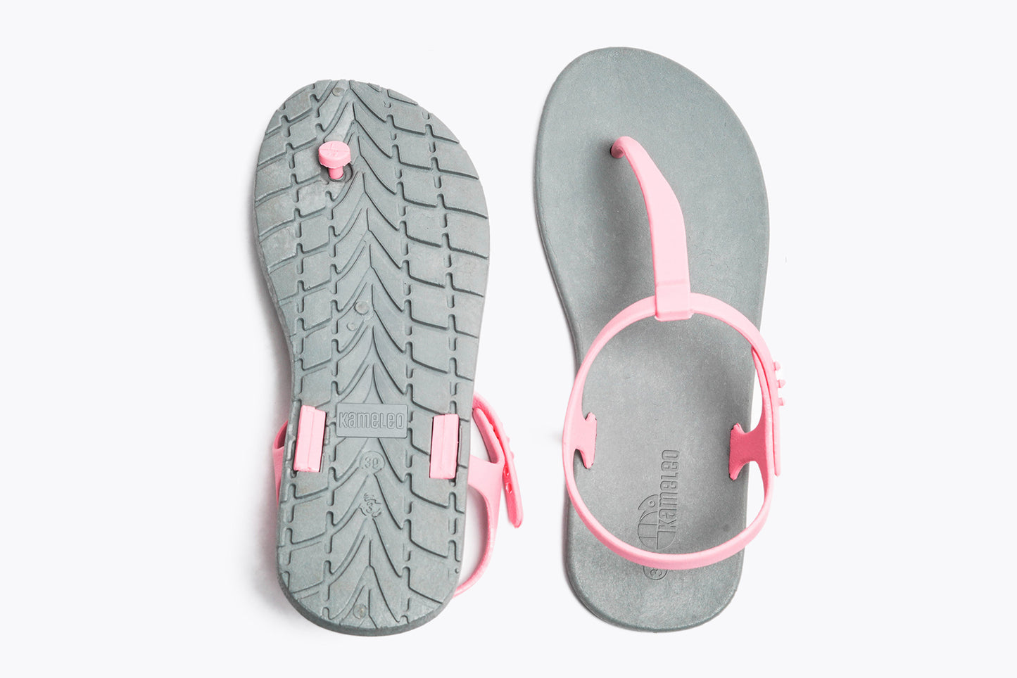 Saily Grey Sole LightPink Strap
