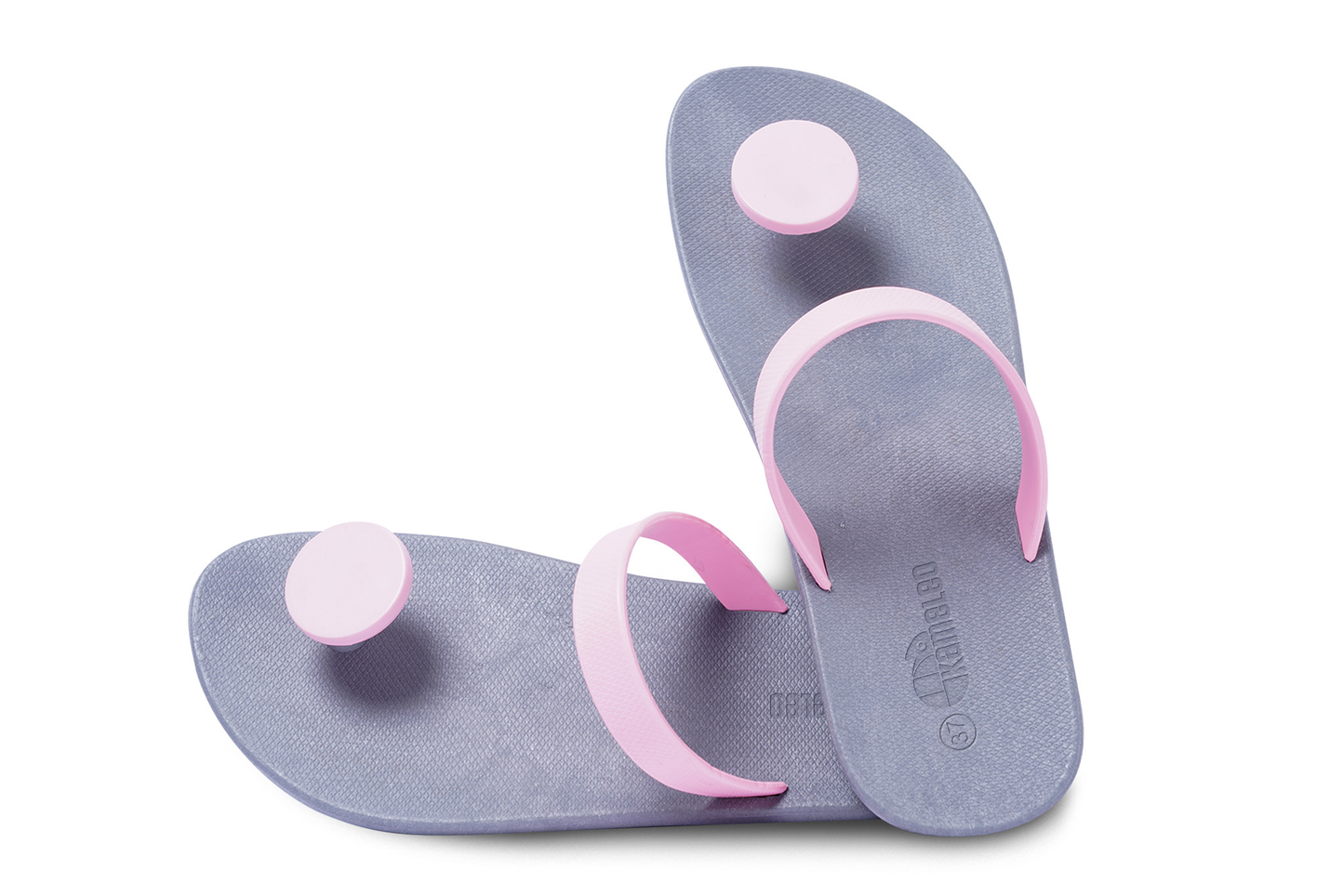 Poppi Dot Grey Sole LightPink Strap