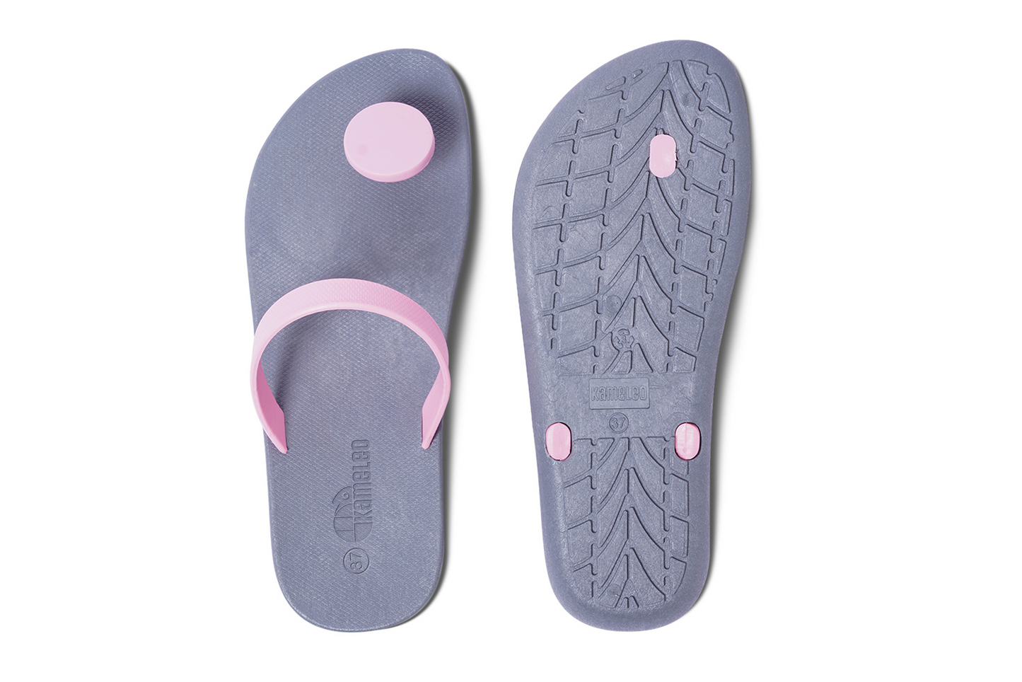 Poppi Dot Grey Sole LightPink Strap