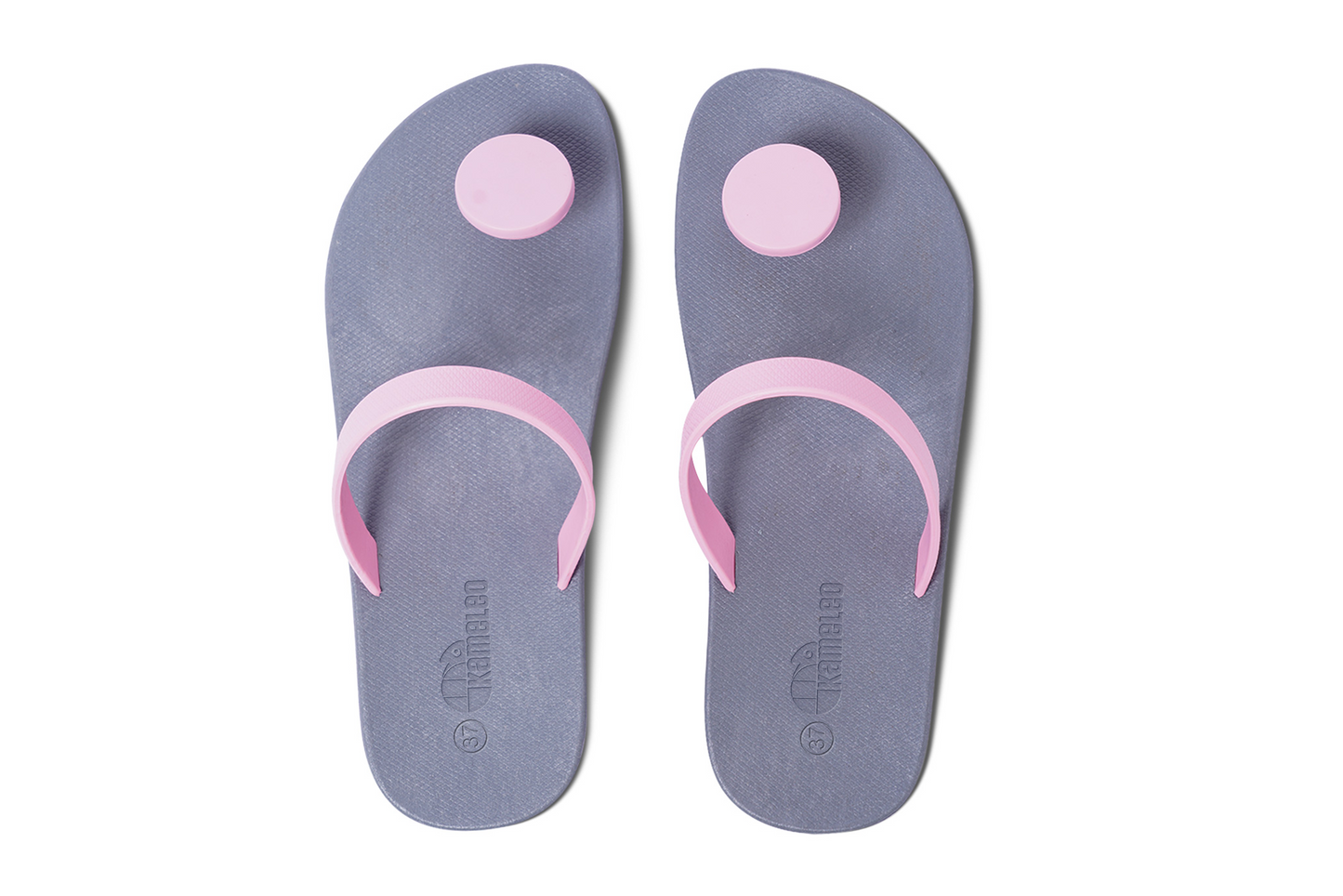 Poppi Dot Grey Sole LightPink Strap