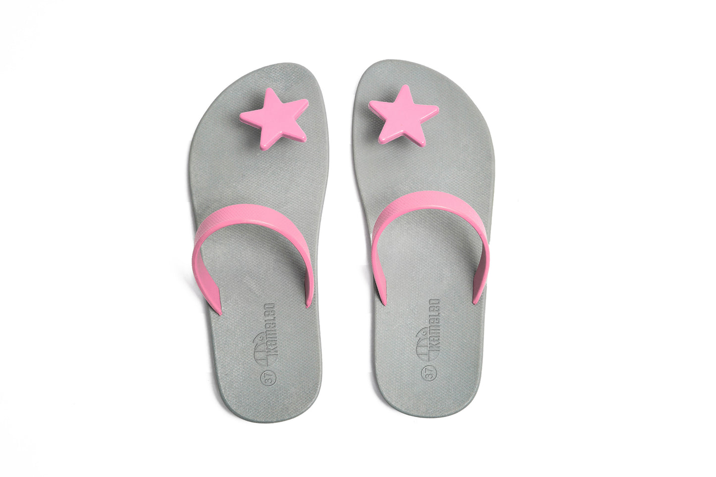 Poppi Star Grey Sole LightPink Strap