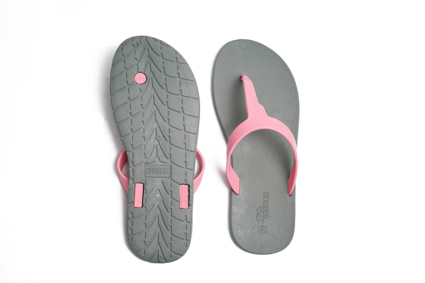 Thongs Grey Sole LightPink Strap