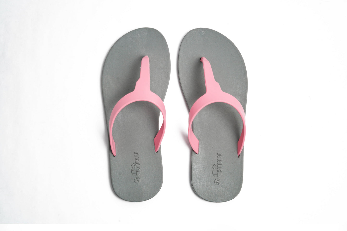 Thongs Grey Sole LightPink Strap