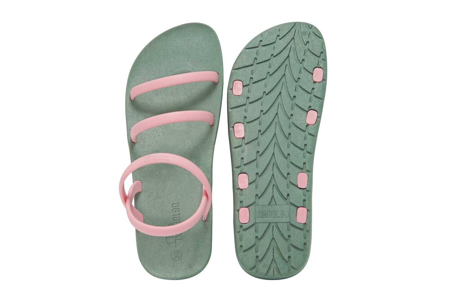 Twin Slim Grey Sole LightPink Strap