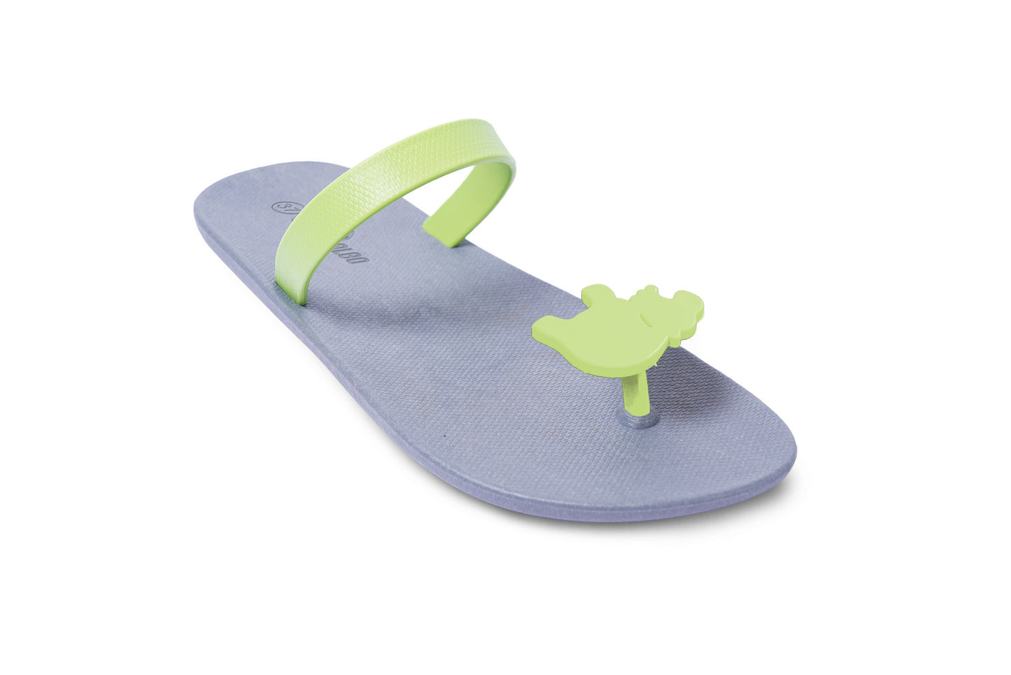 Poppi Hippo Grey Sole Lime Strap