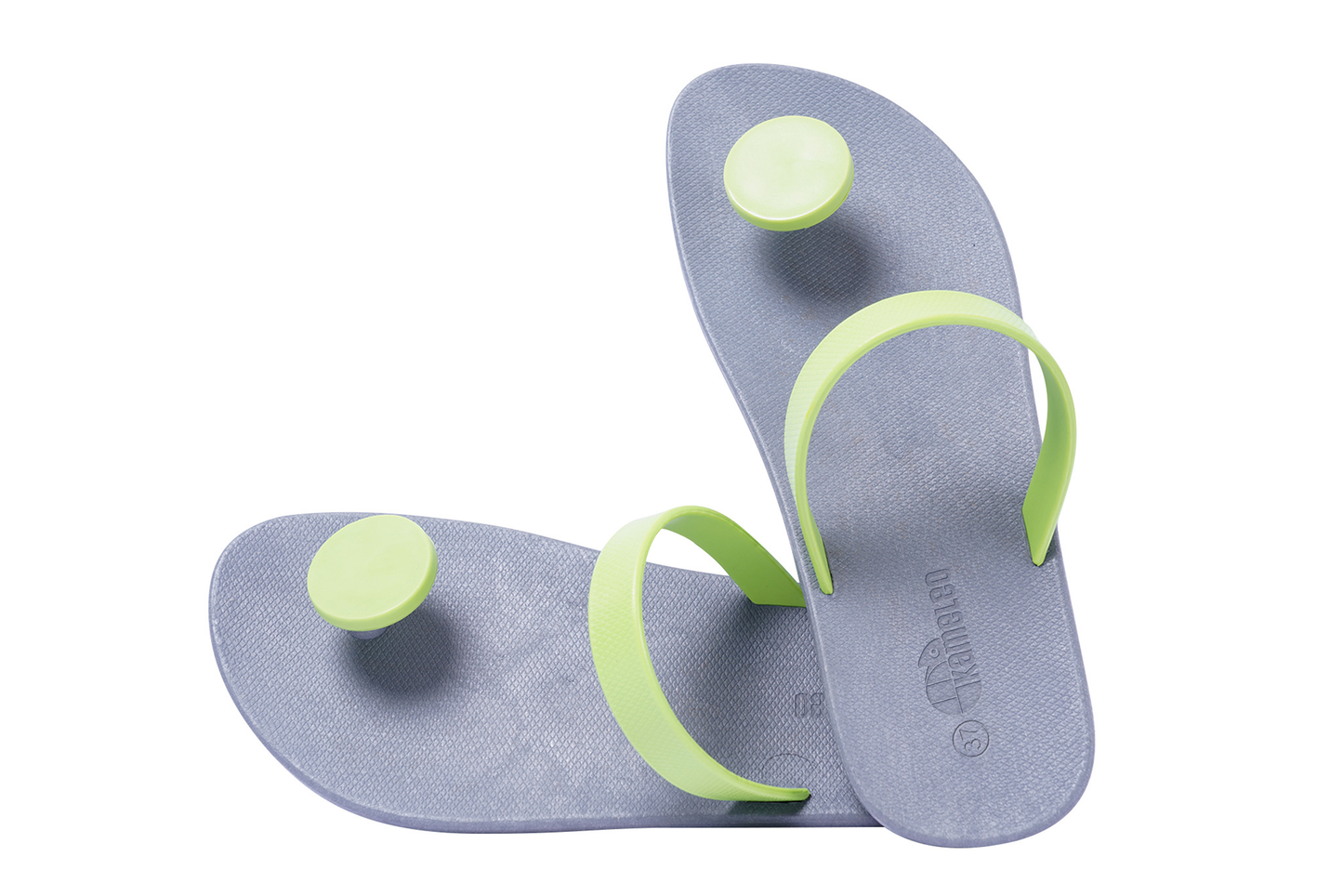 Poppi Dot Grey Sole Lime Strap