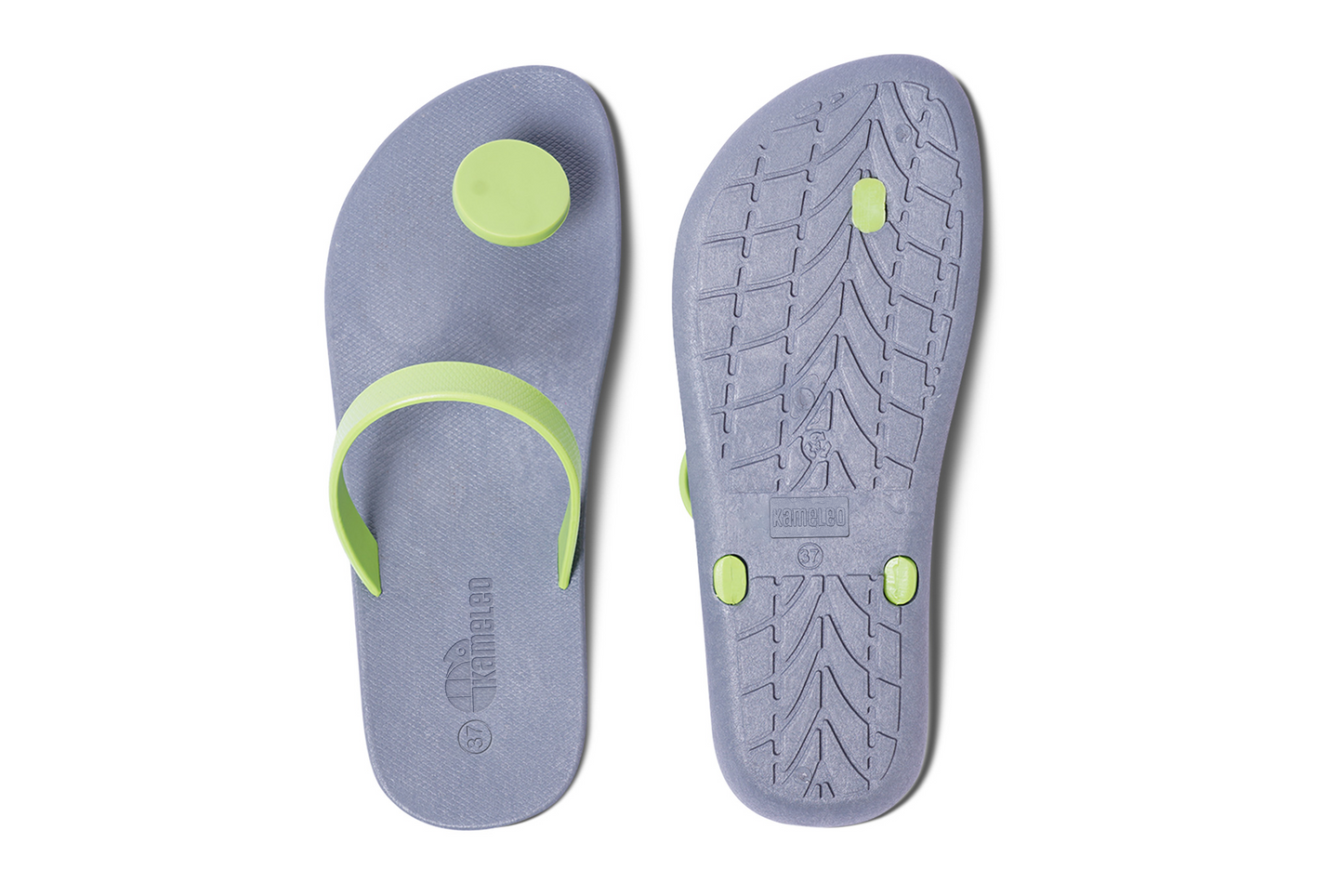Poppi Dot Grey Sole Lime Strap