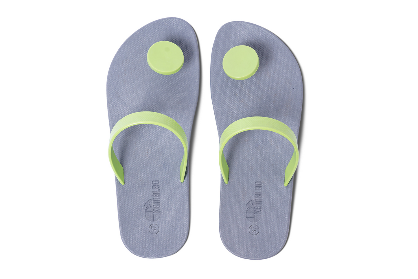 Poppi Dot Grey Sole Lime Strap