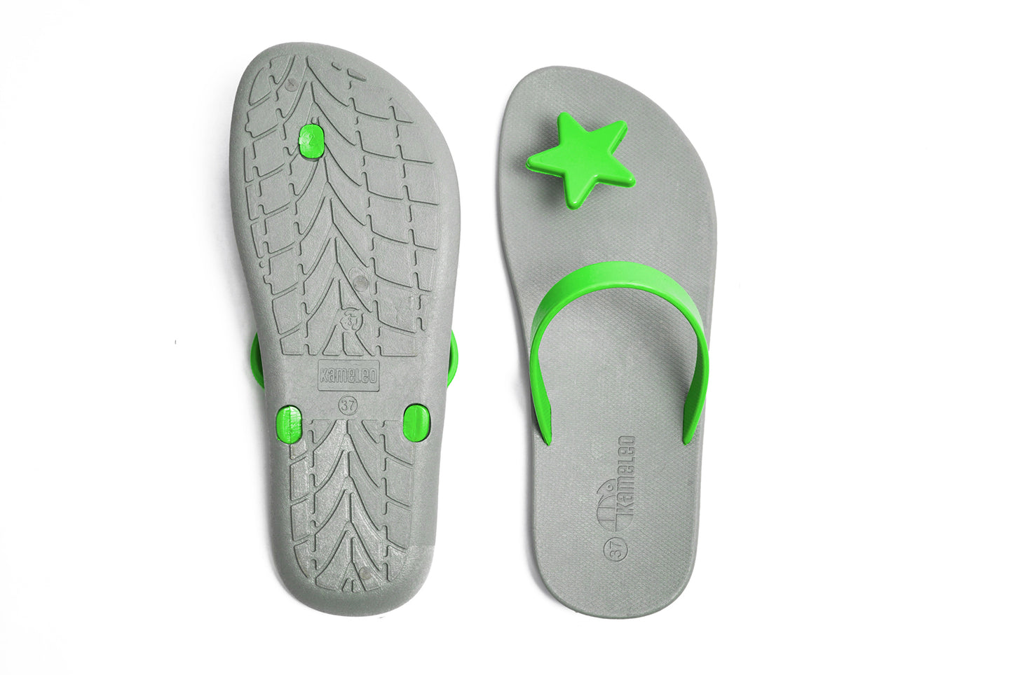 Poppi Star Grey Sole Lime Strap