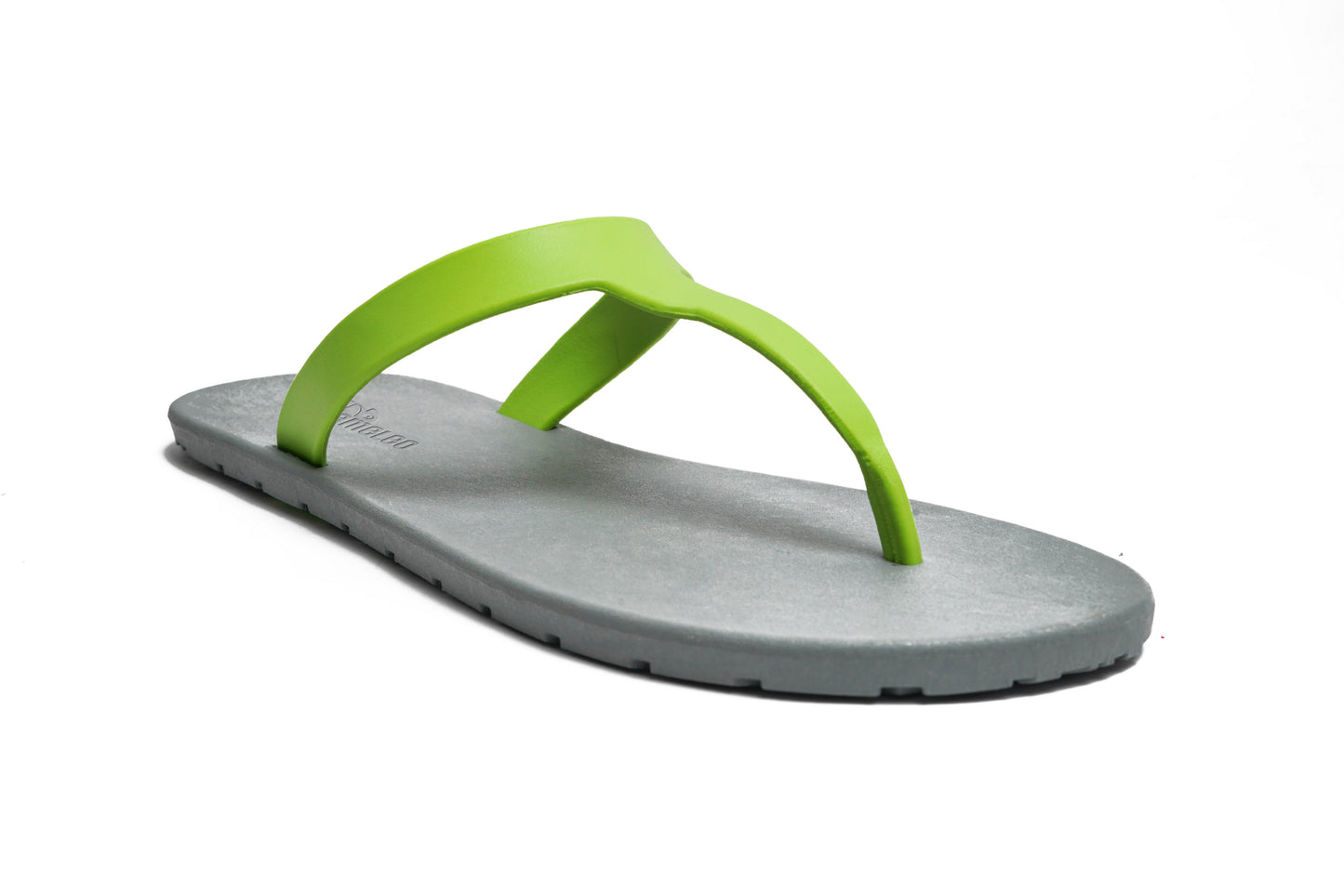 Thongs Grey Sole Lime Strap