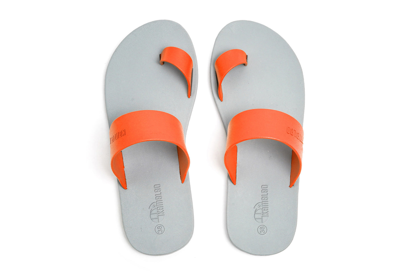 Pop Thumb Grey Sole Orange Strap