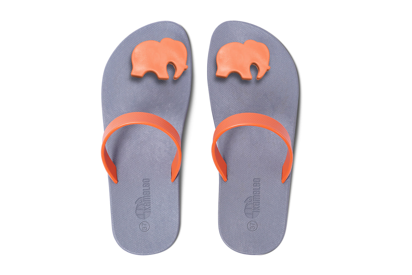 Poppi Ellie Grey Sole Orange Strap