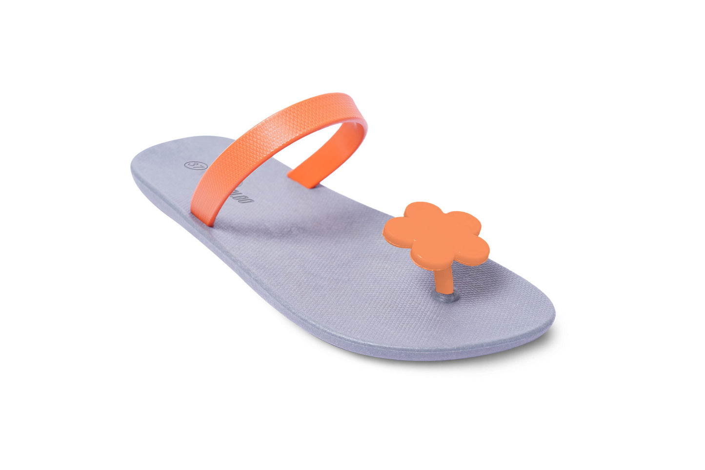 Poppi Flora Grey Sole Orange Strap