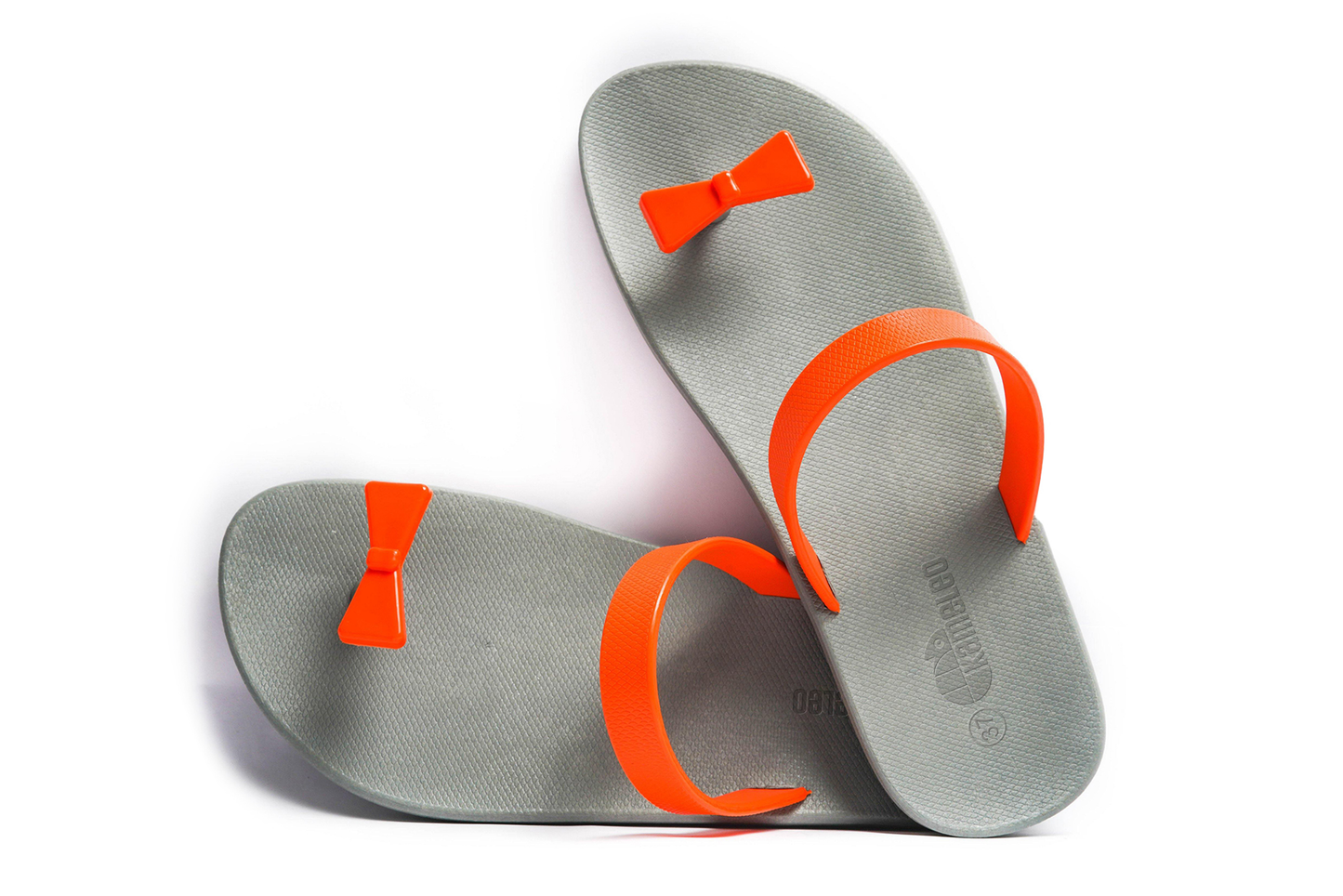Poppi Bow Grey Sole Orange Strap