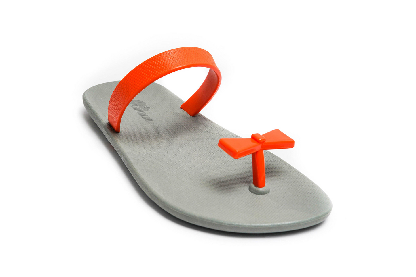 Poppi Bow Grey Sole Orange Strap