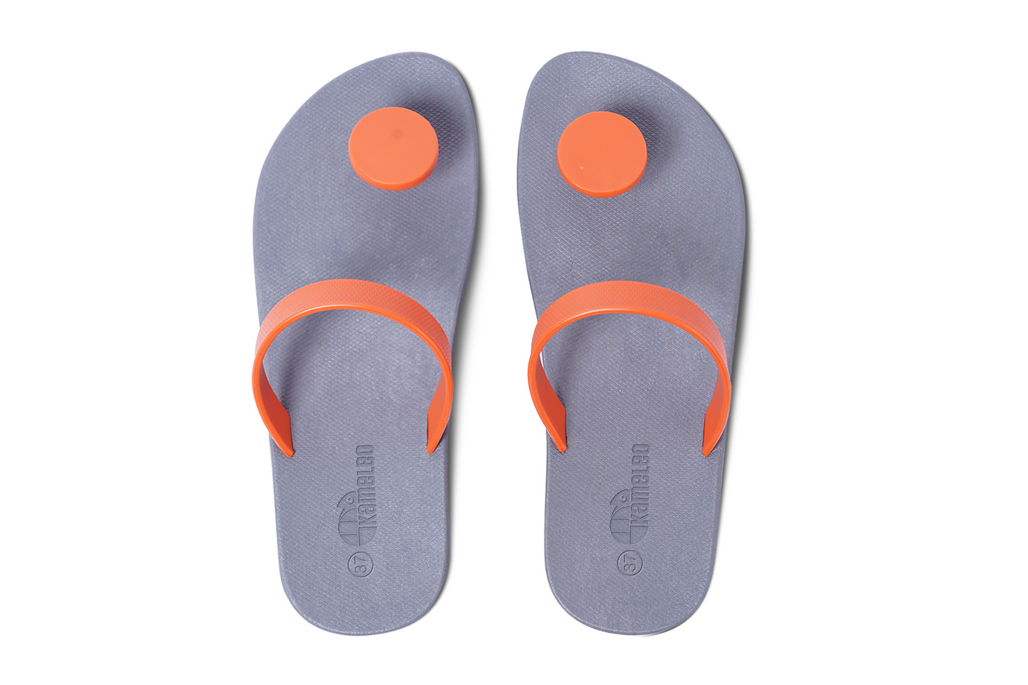 Poppi Dot Grey Sole Orange Strap