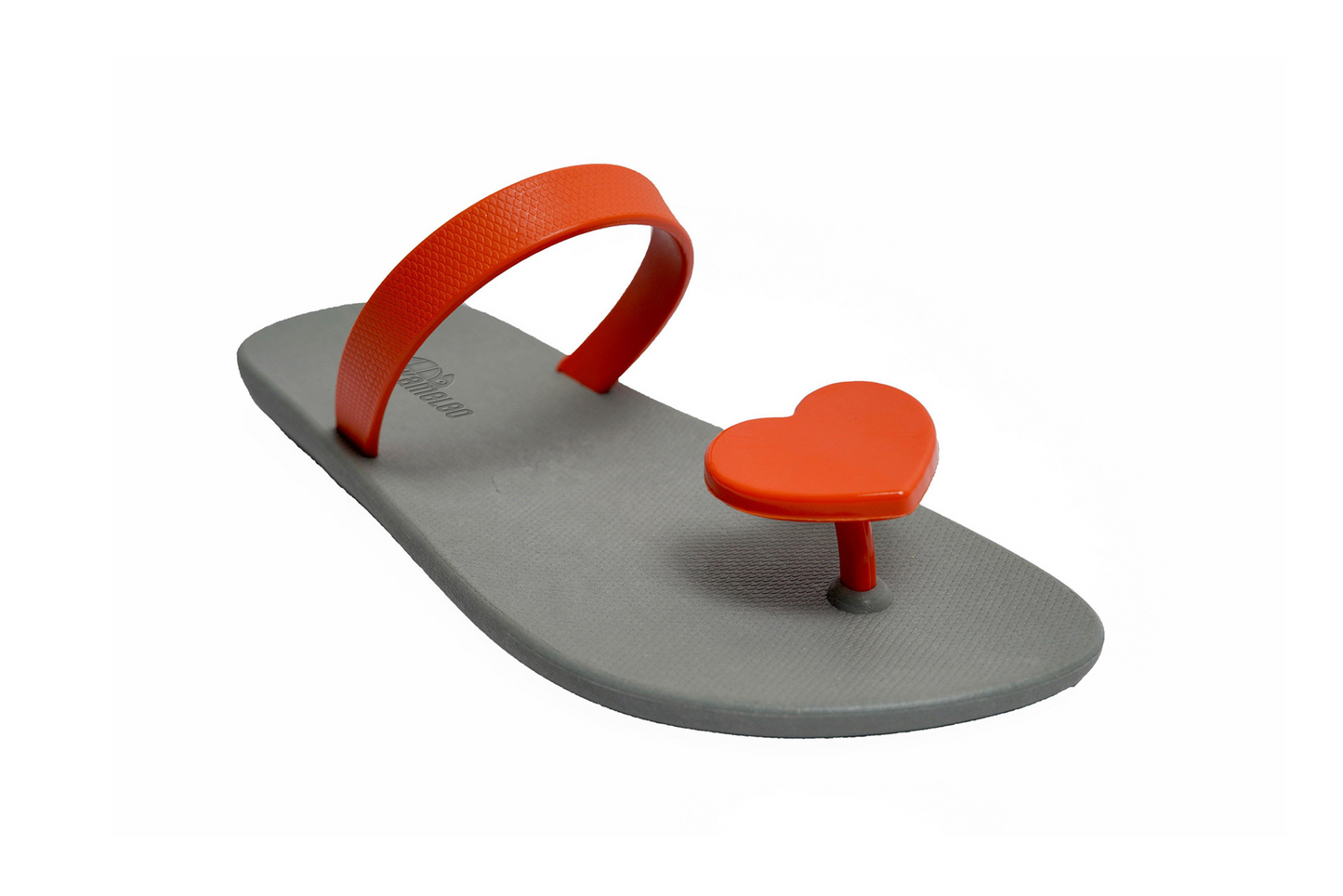 Poppi Heart Grey Sole Orange Strap