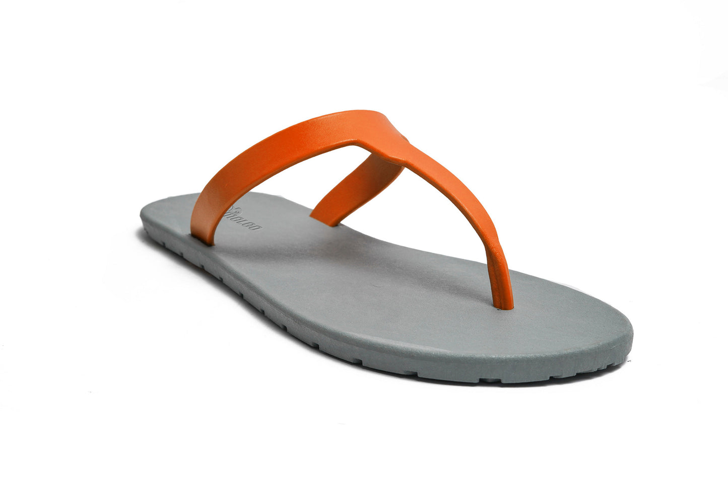 Thongs Grey Sole Orange Strap