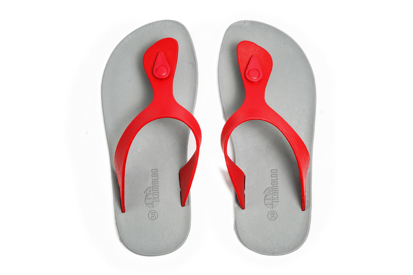 Candy Grey Sole Red Strap