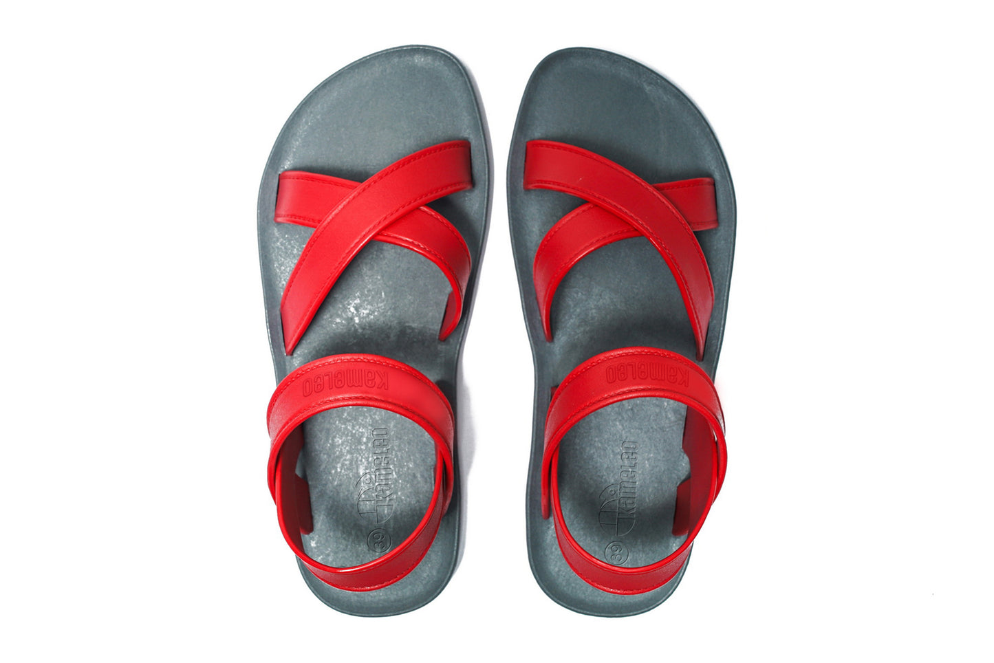 Cross Plus Grey Sole Red Strap