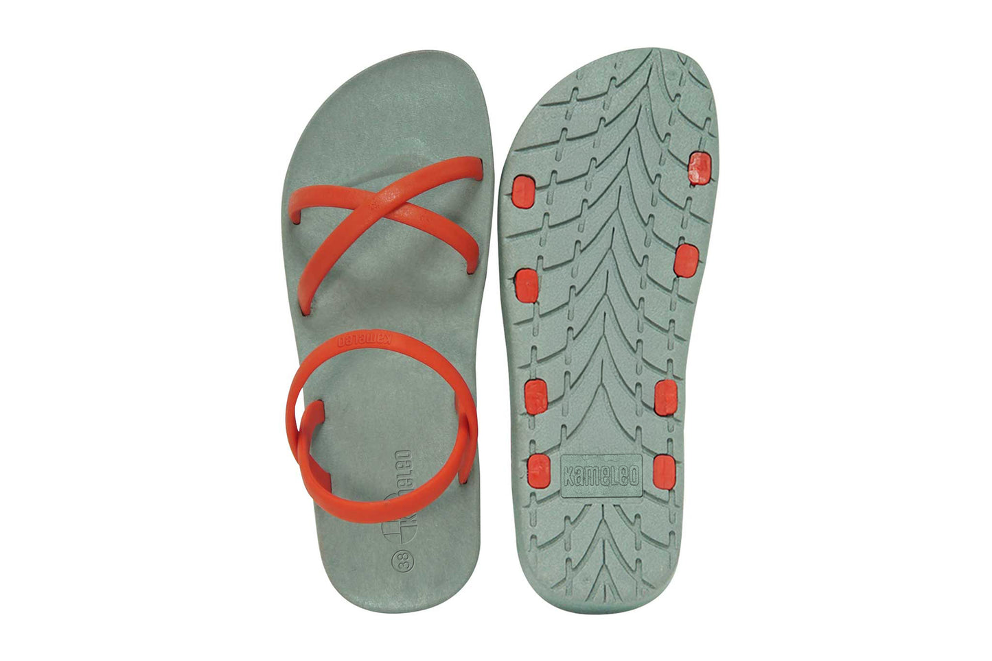 Cross Slim Grey Sole Red Strap