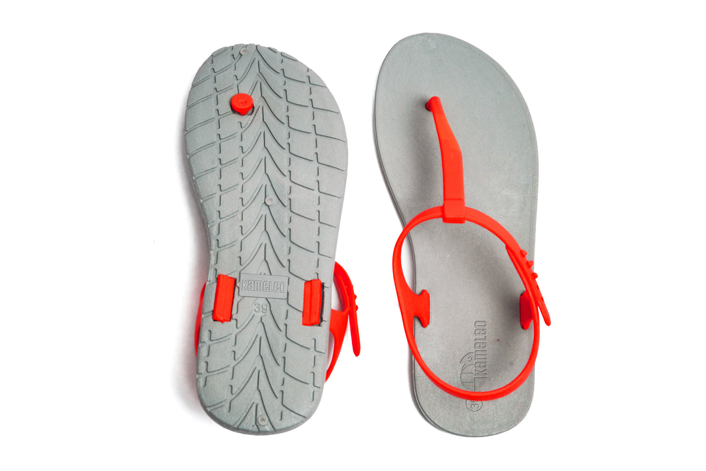 Saily Grey Sole Red Strap