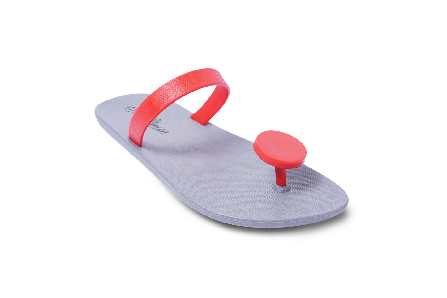 Poppi Dot Grey Sole Red Strap
