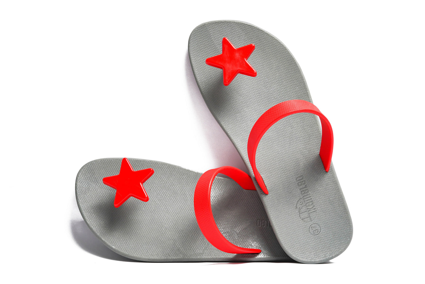 Poppi Star Grey Sole Red Strap