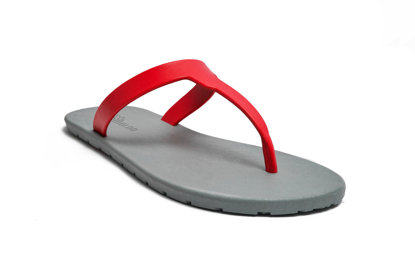 Thongs Grey Sole Red Strap