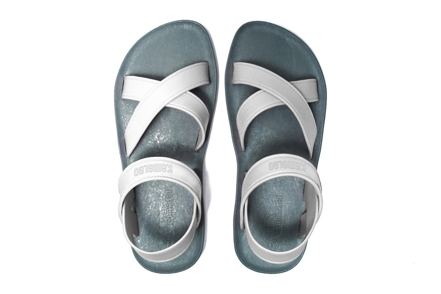 Cross Plus Grey Sole White Strap