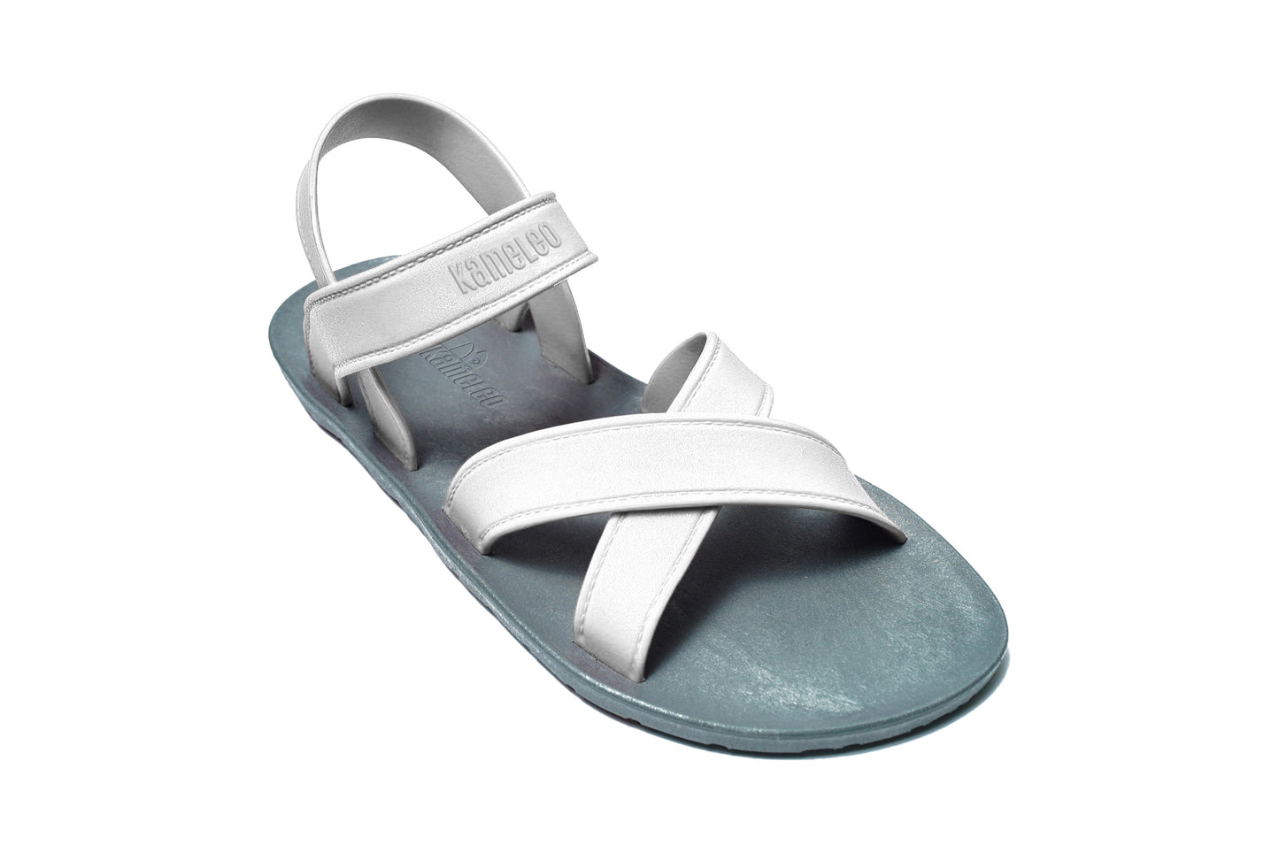Cross Plus Kids Grey Sole White Strap