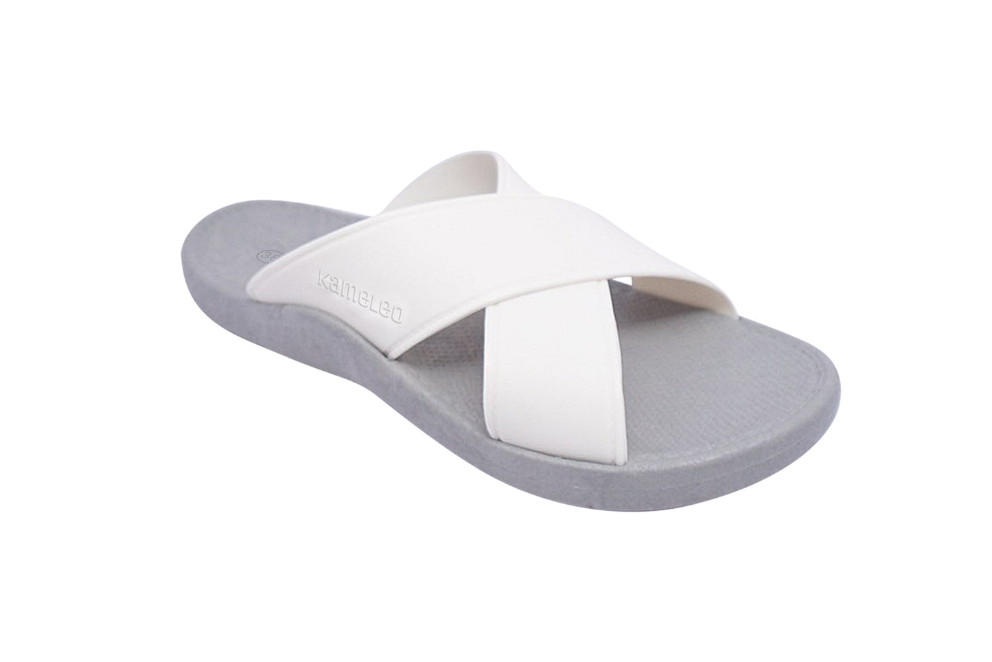 Crossy Grey Sole White Strap
